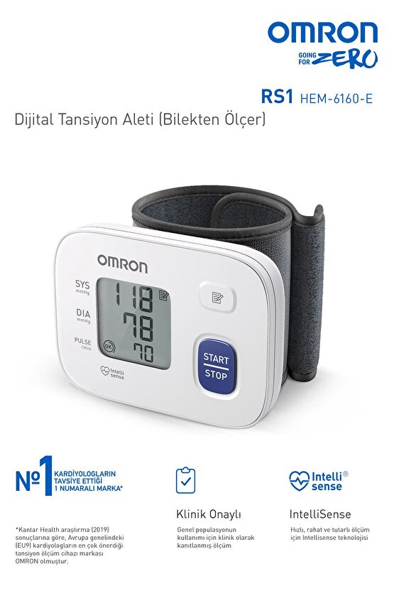 Rs1, Kolay Taşınabilir Bilekten Ölçer Tansiyon Aleti