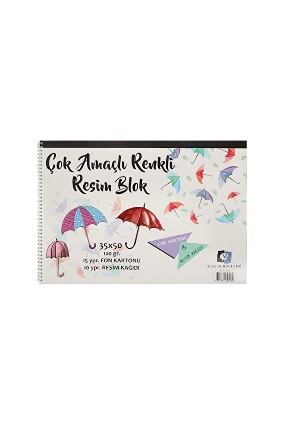 Çok Amaçlı Blok Resim Defteri 35x50 120gr. Alx-0299