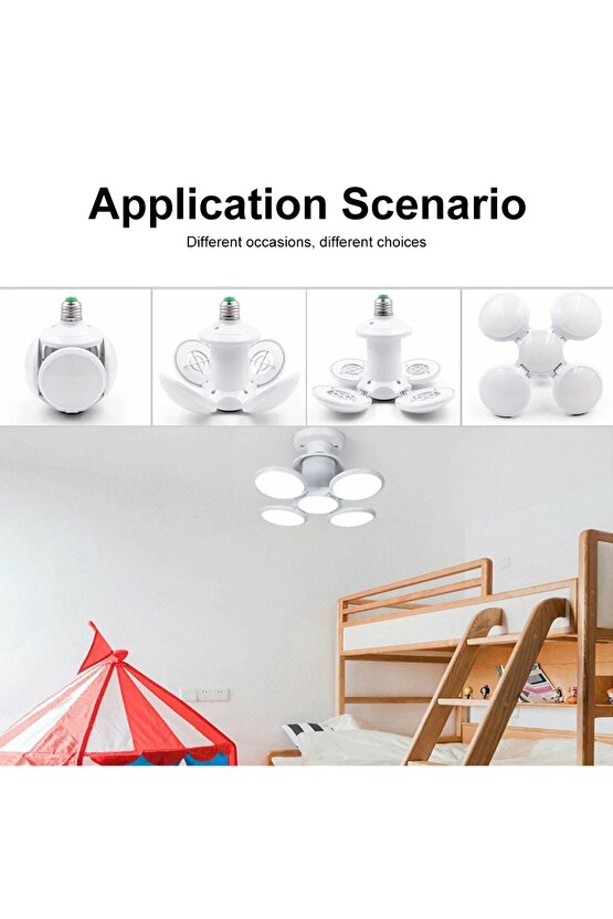 1 Adet 30 Watt Katlanır, 3000K, Gün Işığı Led Ampul, Modern Tasarım Dekoratif E27 Duy Led Ampul