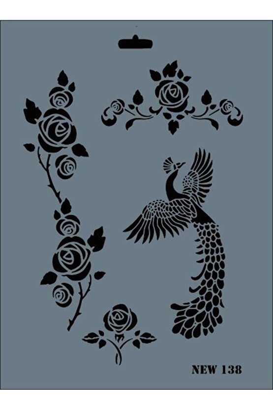 New Seri N-138 Stencil 35x25 Cm