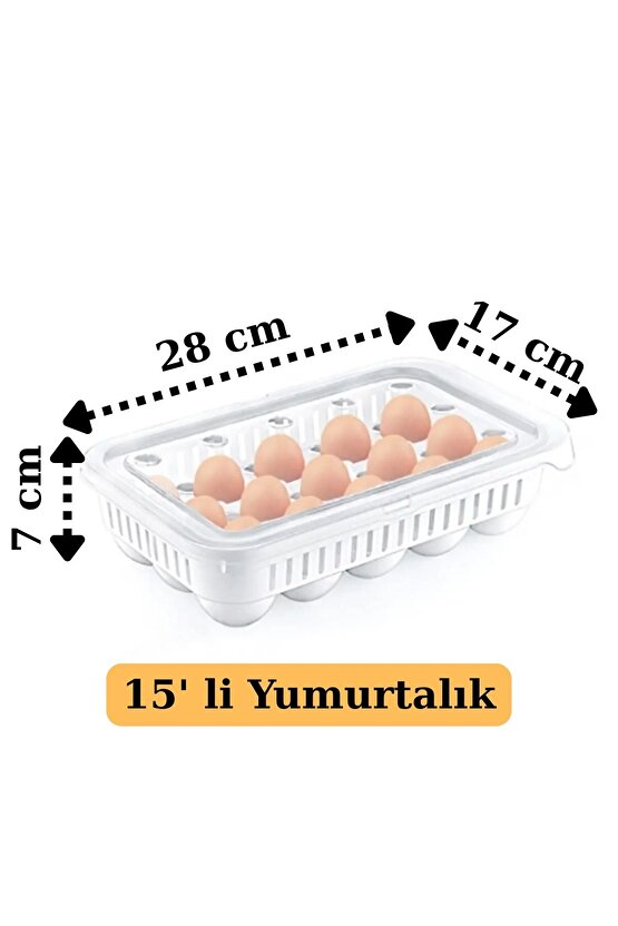 Yumurta saklama kabı 15li 1 adet , Steril yumurtalık, Kapaklı yumurta organizeri