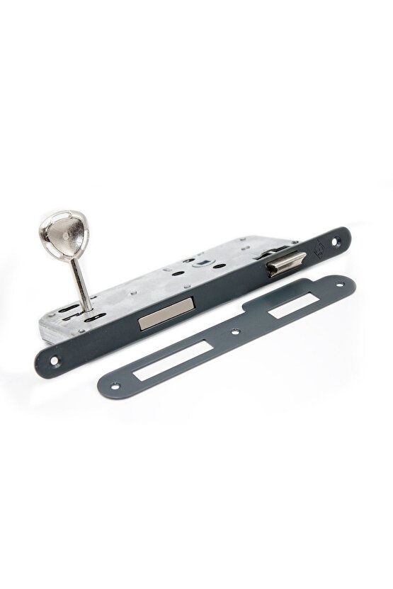 DOKKU GÖMME KİLİT ODA OVAL ANTRASİT 40MM X 23MM AYNA