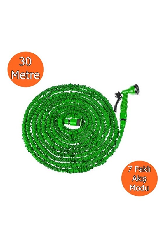 Funsui Tabancalı Uzayan Hortum 30 Metre 7 Farklı Akış Modu