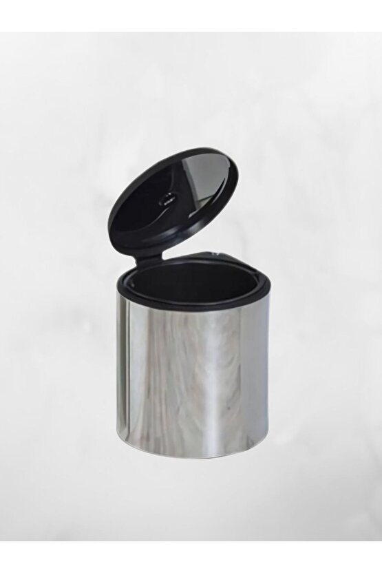 DOLAP İÇİ KROM METAL LUKS ÇÖP KOVASI 11 LT , OTOMATİK AÇILIR KAPAKLI