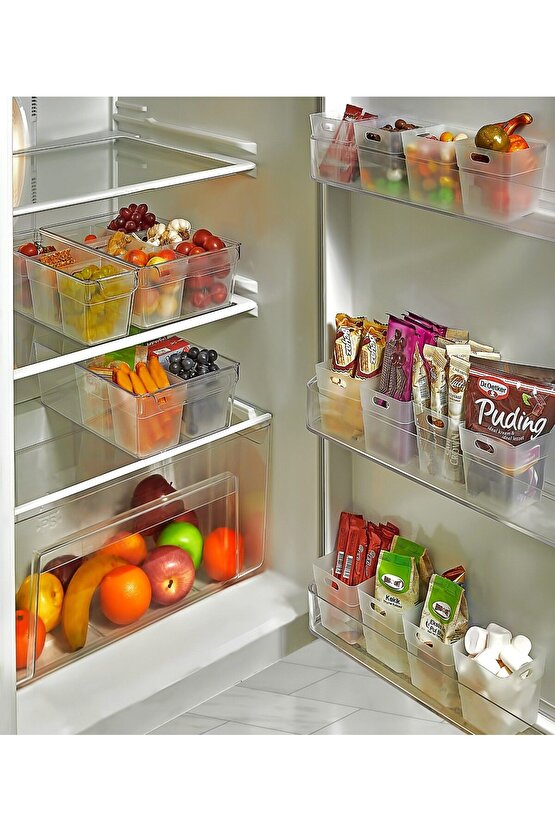 12 Li Buzdolabı Içi Mini Düzenleyici Kutu Organizer - Buzdolabı Kapak Düzenleyici