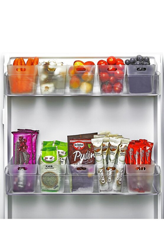12 Li Buzdolabı Içi Mini Düzenleyici Kutu Organizer - Buzdolabı Kapak Düzenleyici