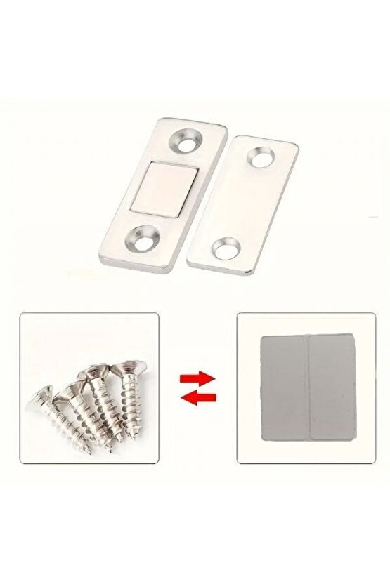 Magnifix 5 Adet Slım Güçlü Mıknatıslı Kapak Tutucu (KAPI, ÇEKMECE TUTUCU, ÇIT ÇIT)