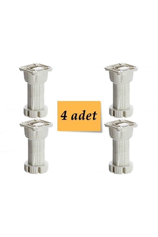 4 Adet 10-15cm Aralığında Ayarlı Gri Baza Ayağı