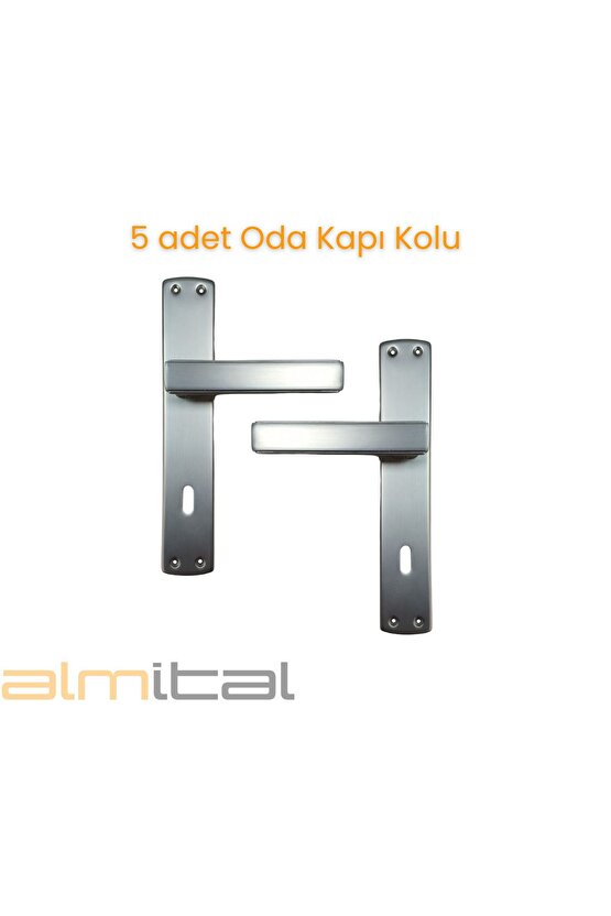 Lusso İnox 5 Adet Oda 2 Adet Wc Aynalı Kapı Kolu Set