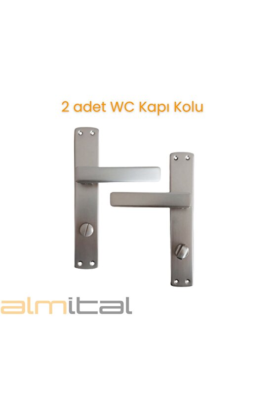 Lusso İnox 5 Adet Oda 2 Adet Wc Aynalı Kapı Kolu Set
