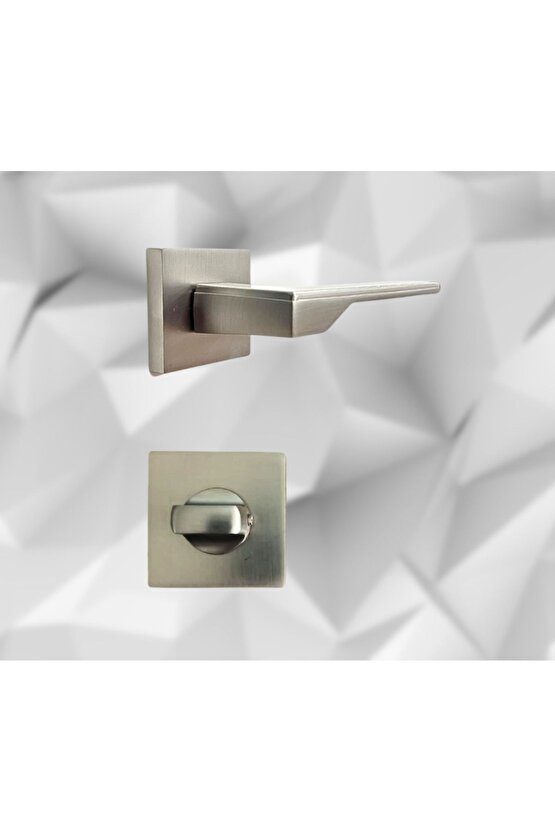 Stilo Inox 5 ADET ODA 2 ADET WC Kare Rozetli Kapı Kolu SET