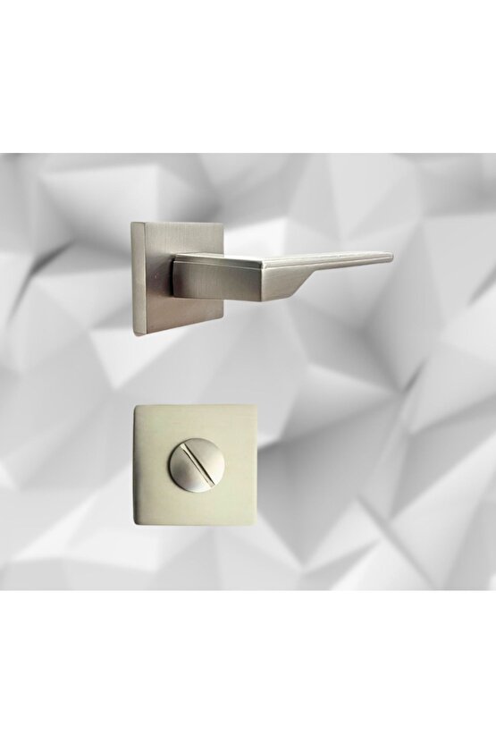Stilo Inox 5 ADET ODA 2 ADET WC Kare Rozetli Kapı Kolu SET