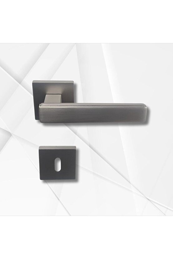 Lusso Inox Kare Rozetli Kapı Kolu Lüks Oda Kapı Kolu