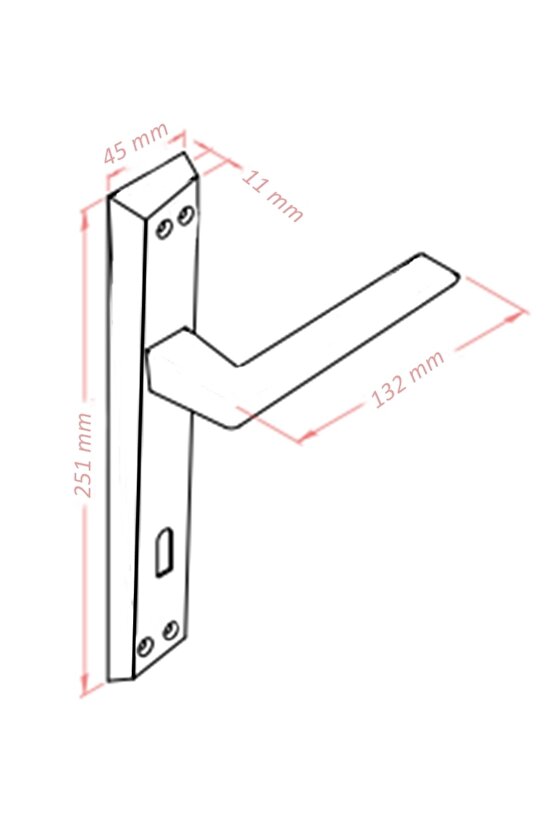 Lusso INOX Aynalı Kapı Kolu WC Kapı Kolu