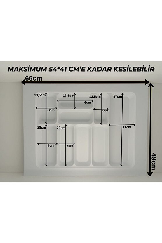 65x49 Cm. Beyaz Kaşıklık Ve Kepçelik 2li Set (59X41 CME KADAR KESİLEBİLİR)