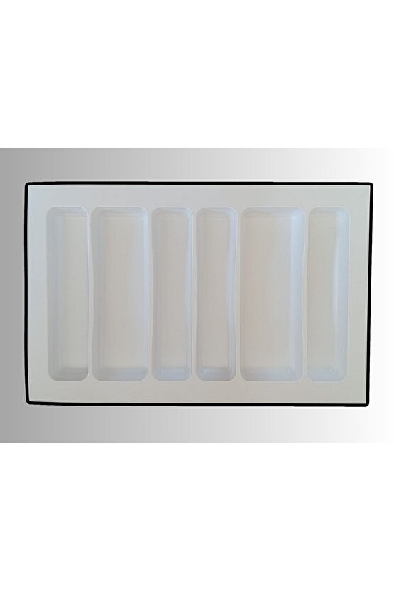 75x49 Cm. 6 Bölmeli Beyaz Çekmece Içi Düzenleyici Kepçelik (70*40 CME KADAR KESİLR) Ücretsiz Kesim