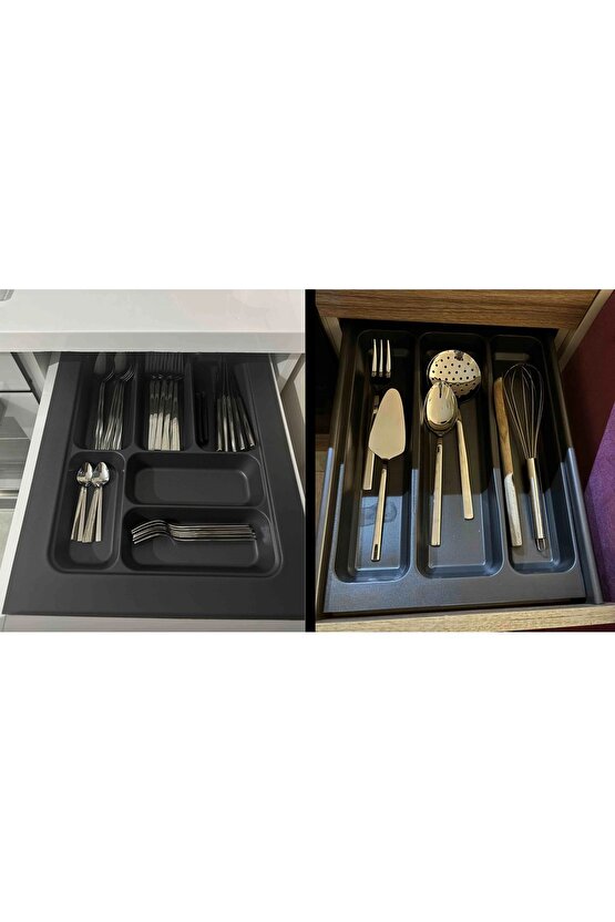 37x49 Cm. Antrasit Kaşıklık Ve Kepçelik 2li Set (32X40 CME KADAR KESİLEBİLİR)