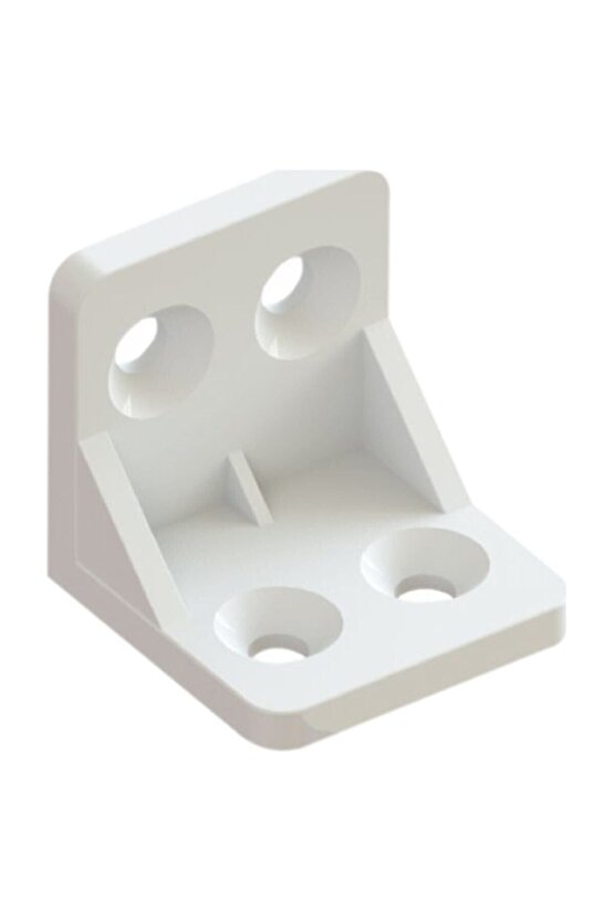 10 Adet Plastik L Köşe Bağlantı Beyaz, 25x25 Mm, Kalınlık 3 Mm