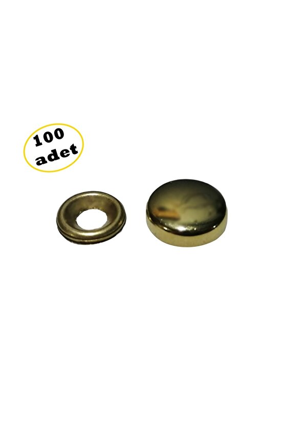 100 Adet Gold Dekoratif Vida Kapağı Vida Kapak Çap 20 Mm