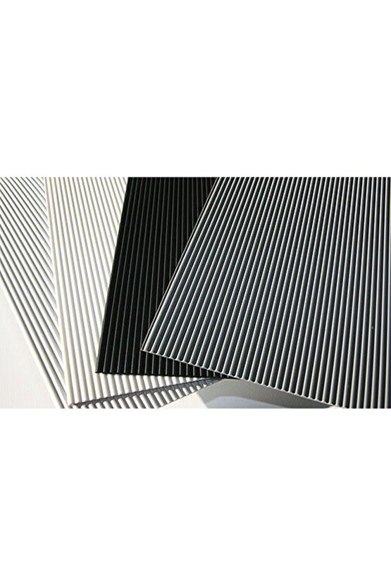 48 Cm X 1 M Siyah Çizgi Desenli Suni Deri, Çekmece Içi Kaydırmaz Çekmece Halısı, Raf Örtüsü