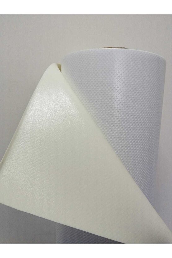 48 Cm X 5 Metre Beyaz Kabartma Nokta Desenli Çekmece Içi Kaydırmaz Halı , Raf Örtüsü
