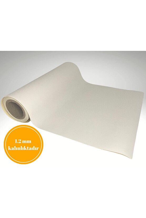 48 Cm X 1 Metre Beyaz Kabartma Nokta Desenli Çekmece Içi Kaydırmaz Halı , Çekmece Halısı