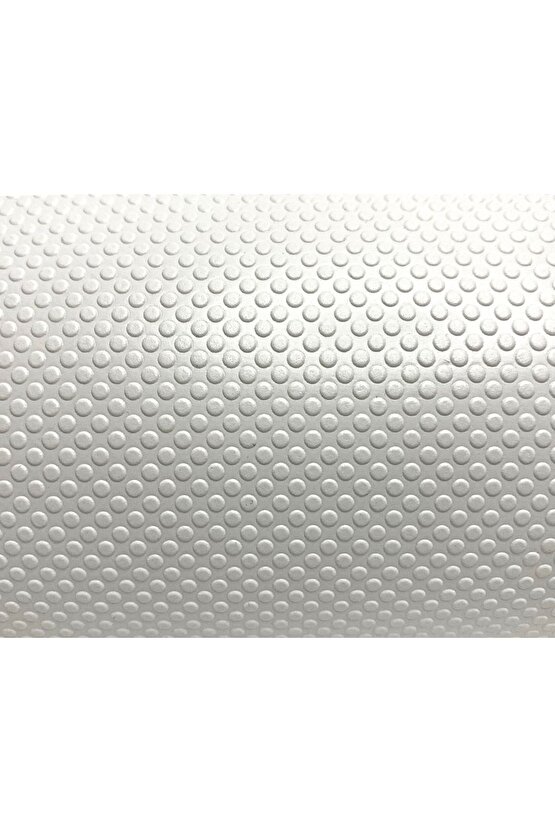 48 Cm X 1 Metre Beyaz Kabartma Nokta Desenli Çekmece Içi Kaydırmaz Halı , Çekmece Halısı