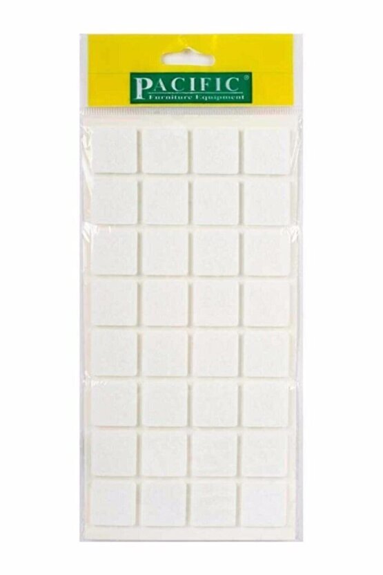 Yapışkanlı Sandalye Koltuk Mobilya Ayak Keçesi 25 X 25 Mm Beyaz