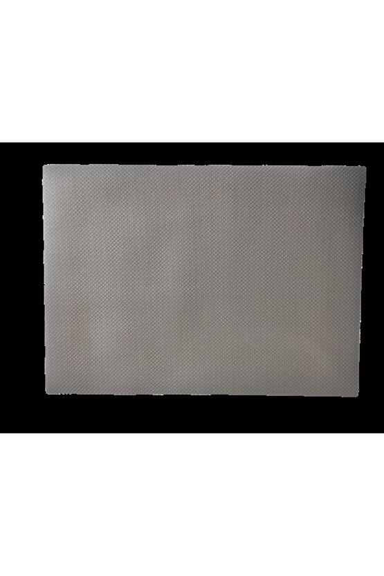 Amerikan Servis 48x31 Cm. 4 Adet Koyu Gri Renk Suni Deri - Nokta Desenli