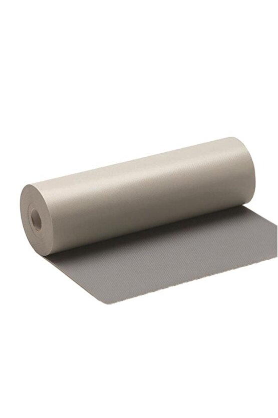 48 Cm X 5 Metre - Açık Gri Kumaş Desenli - Suni Deri Çekmece Içi Kaydırmaz Halı , Çekmece Halısı