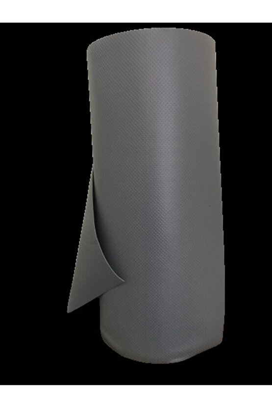 48 Cm X 5 M - Koyu Gri Kabartma Nokta Desenli Suni Deri Çekmece Içi Kaydırmaz Halı , Raf Örtüsü