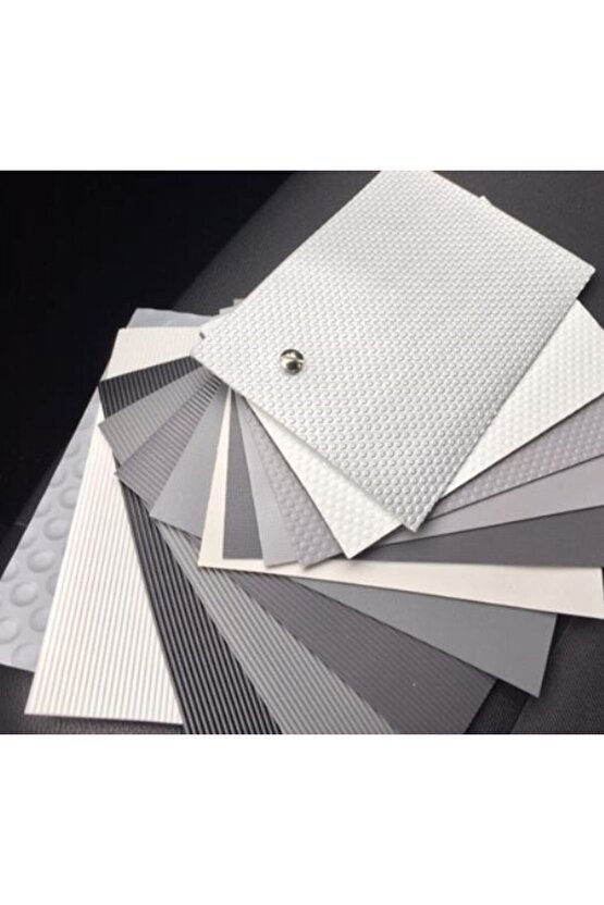 48 Cm X 5 M - Koyu Gri Kabartma Nokta Desenli Suni Deri Çekmece Içi Kaydırmaz Halı , Raf Örtüsü