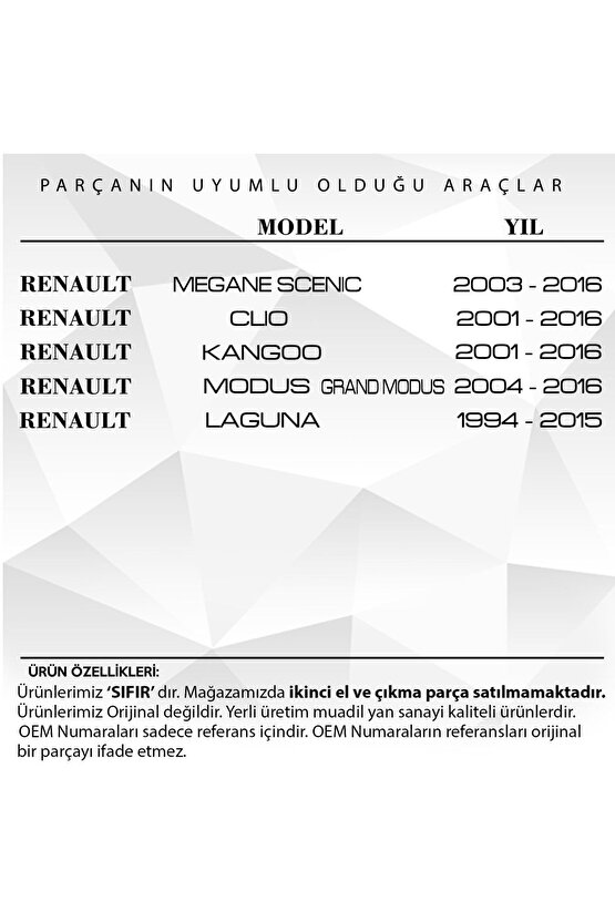 Renault Megane,scenic,clio,kangoo,modus,laguna Için Motor Yağ Çubuğu