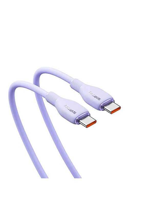 Pudding Hızlı Şarj Özellikli Type-c To Type-c 100w Kablo 1.2m. Mor