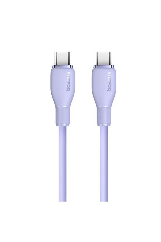 Pudding Hızlı Şarj Özellikli Type-c To Type-c 100w Kablo 1.2m. Mor