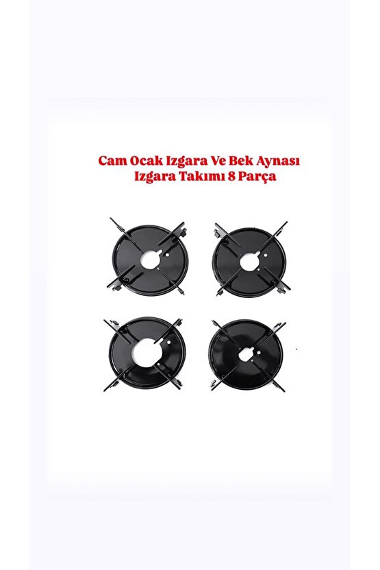 KOPYA - Cam Ocak Izgara Ve Bek Aynası Izgara Takımı 8  Parça