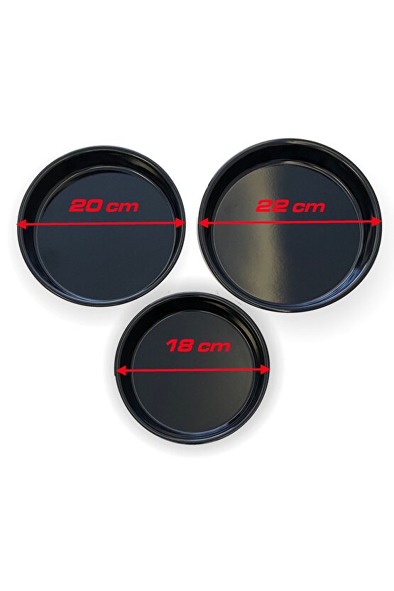 EMAYE PİZZA SETI AIRFRY TABAĞI SUNUM TATLI TABAĞI 18-20-22 CM