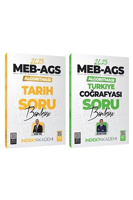 İndeks Akademi 2025 Meb-ags Algoritması Tarih Türkiye Coğrafyası Soru Bankası 2 Li Set - Aydın Yüce,