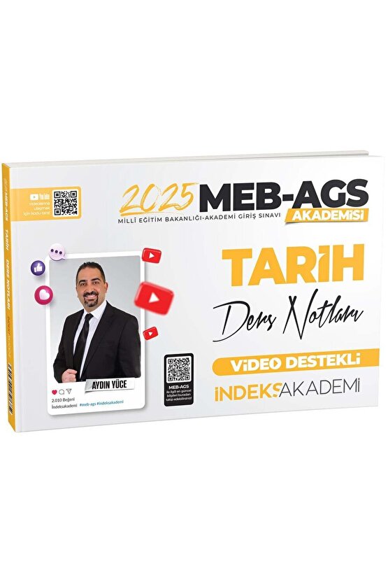 İndeks Akademi 2025 Meb-ags Akademisi Tarih Video Ders Notları - Aydın Yüce Indeks Akademi Yayıncılı
