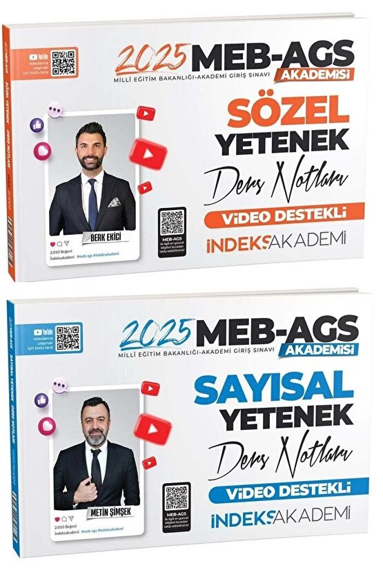 İndeks Akademi 2025 Meb-ags Akademisi Sözel Sayısal Yetenek Ders Notları 2 Li Set - Berk Ekici, Meti
