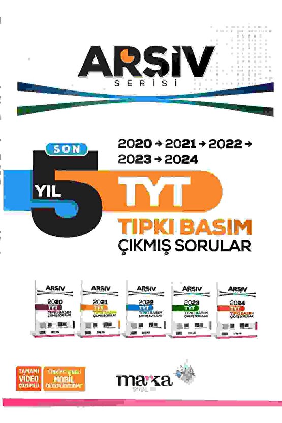 Marka Yayınları TYT Son 5 Yıl ARŞİV Serisi Tıpkı Basım Fasikül Fasikül Çıkmış Sorular Çözümlü