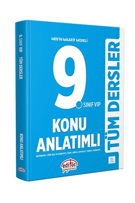 2025 Editör Maarif Modeli 9.Sınıf Tüm Dersler Konu Anlatımlı Soru Bankası Seti