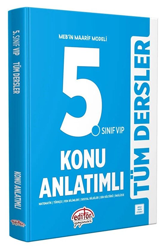 Editör Yayınları 2025 5.Sınıf Vip Tüm Dersler Konu Anlatımlı