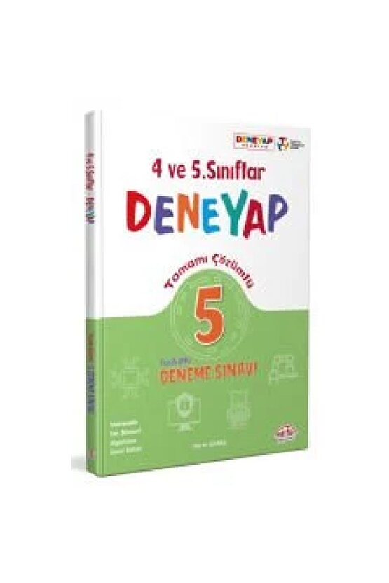 4. ve 5. Sınıf Deneyap Tamamı Çözümlü 5 Deneme Sınavı Editör Yayınları