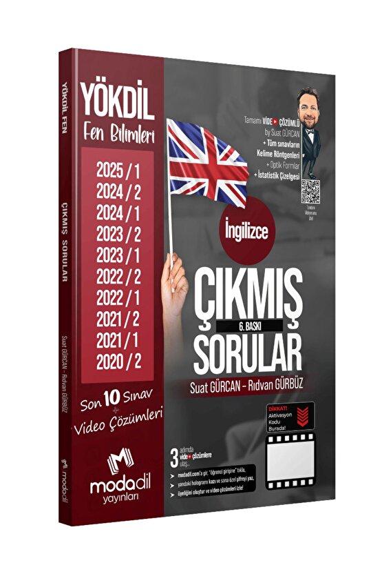 Modadil Yayınları YÖKDİL Fen Çıkmış Sorular Tamamı Video Çözümlü