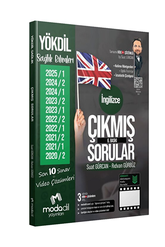 Modadil Yayınları YÖKDİL SAĞLIK Çıkmış Sorular Tamamı Video Çözümlü