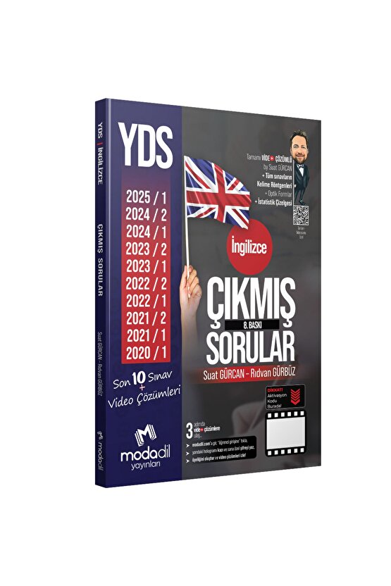 Modadil Yayınları YDS İngilizce Çıkmış Sorular Tamamı Video Çözümlü