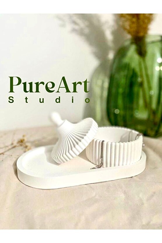 Bernami Art 2 Li Set Sunum Tabağı Ve Dekoratif Takı Kutusu