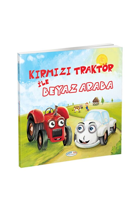 Kırmızı Traktör Ile Beyaz Araba