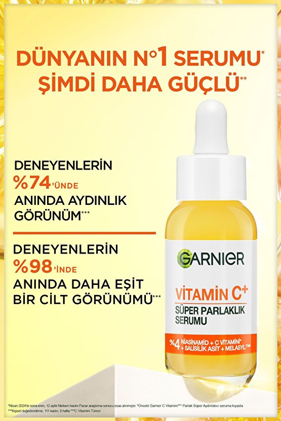 Vitamin C+ Süper Parlaklık Serumu (Niasinamid, Salisilik, Melasyl)